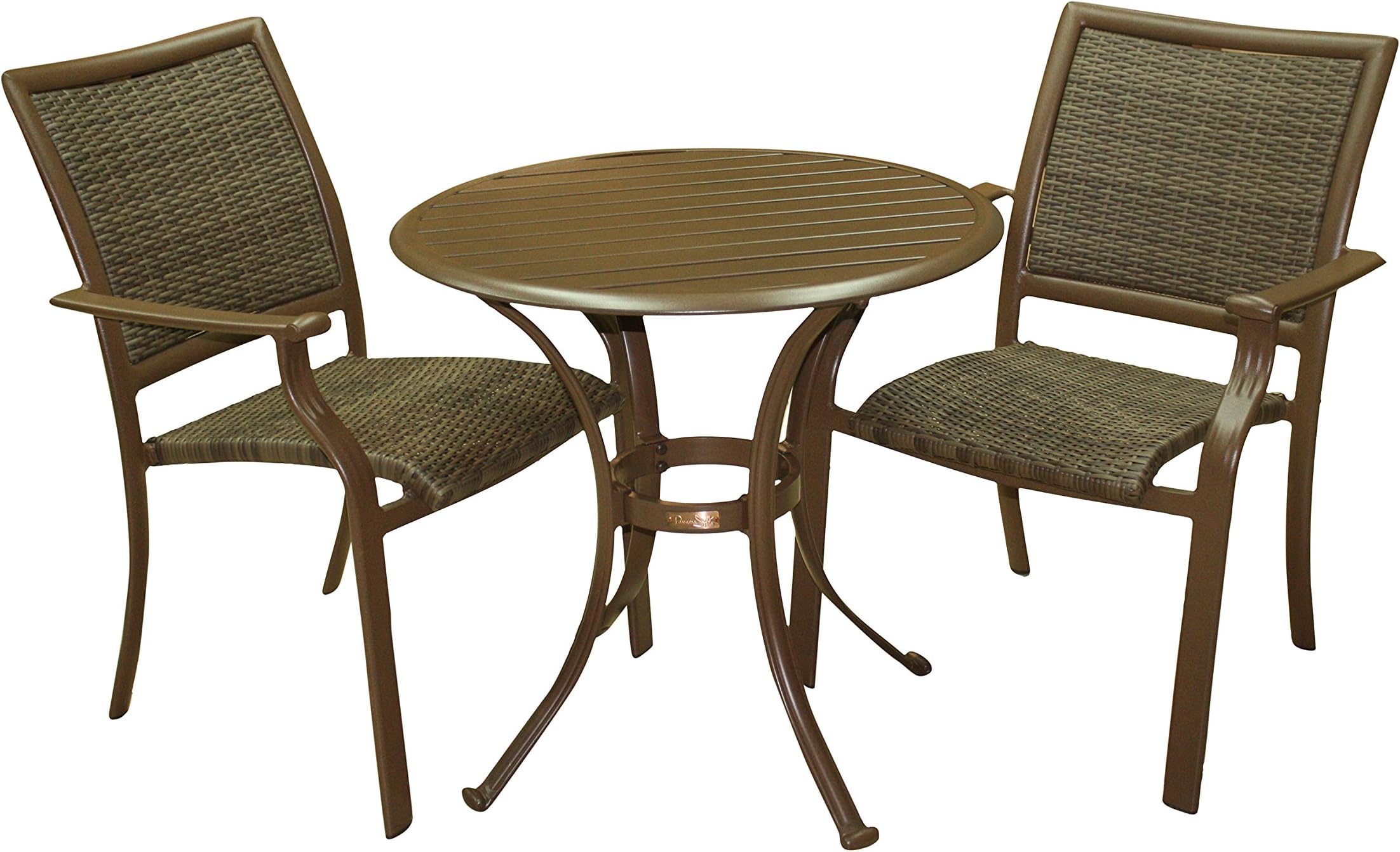 Panama Jack Outdoor Island Cove 3-Piece Slatted Dining Bistro Group Set