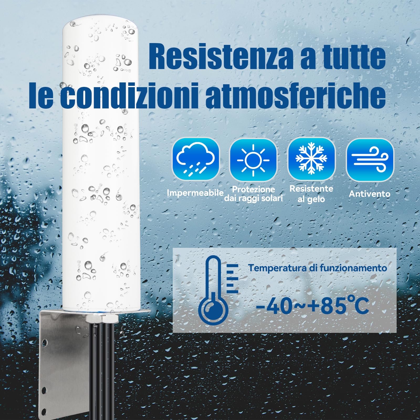 Antenna Wi-Fi 4x4 MIMO 4G LTE 5G, 600-6000 MHz, a raggio circolare, con connettore SMA TS9, cavo RG58 da 3 m, per T-Mobile Home, Internet, Verizon, AT&T, modem router, gateways, hotspot mobile