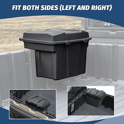 Miniatura 5 de SAUTVS Caja de carga UTV de 21L para Polaris Ranger 1000 900 570 500, caja de almacenamiento extraíble para cama trasera Polaris XP 1000 900 570
