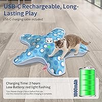 Vista 5 de Rechargeable Interactive Cat Toys, Automatic Cat Toy for Indoor Cats, Durable Hide and Seek Cat Toy with Moving Concealed Feathers, Touch Activated