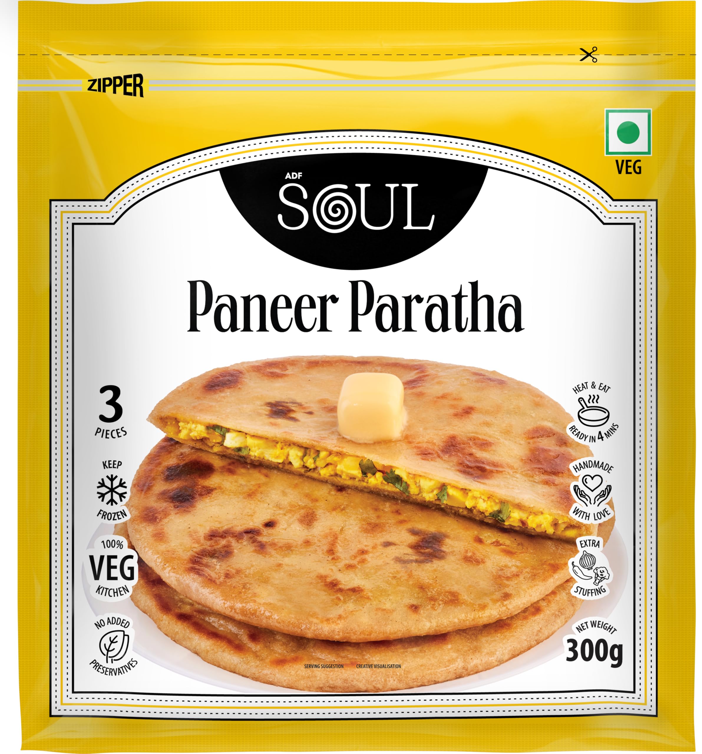 Adf Soul Paneer Paratha,300 gm-image-43