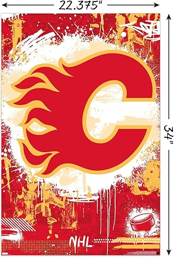 Miniatura 9 de Trends International NHL Calgary Flames - Póster de pared con logotipo Maximalist 23