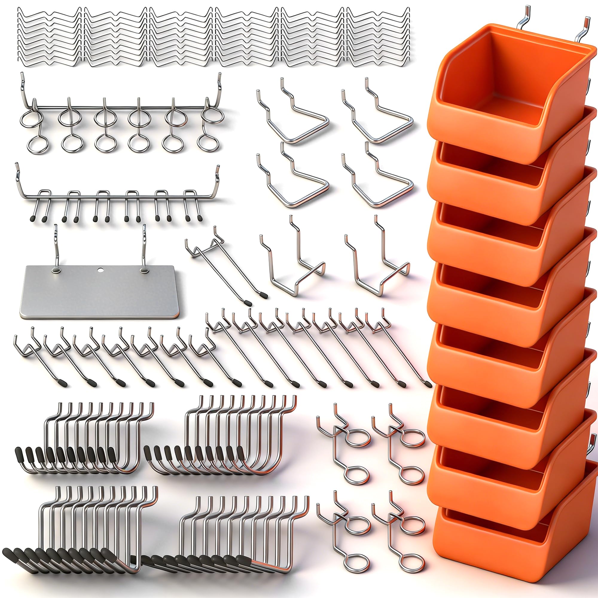 Amazon.com: HORUSDY 150 PCS Pegboard Hooks Assortment Kit – 15