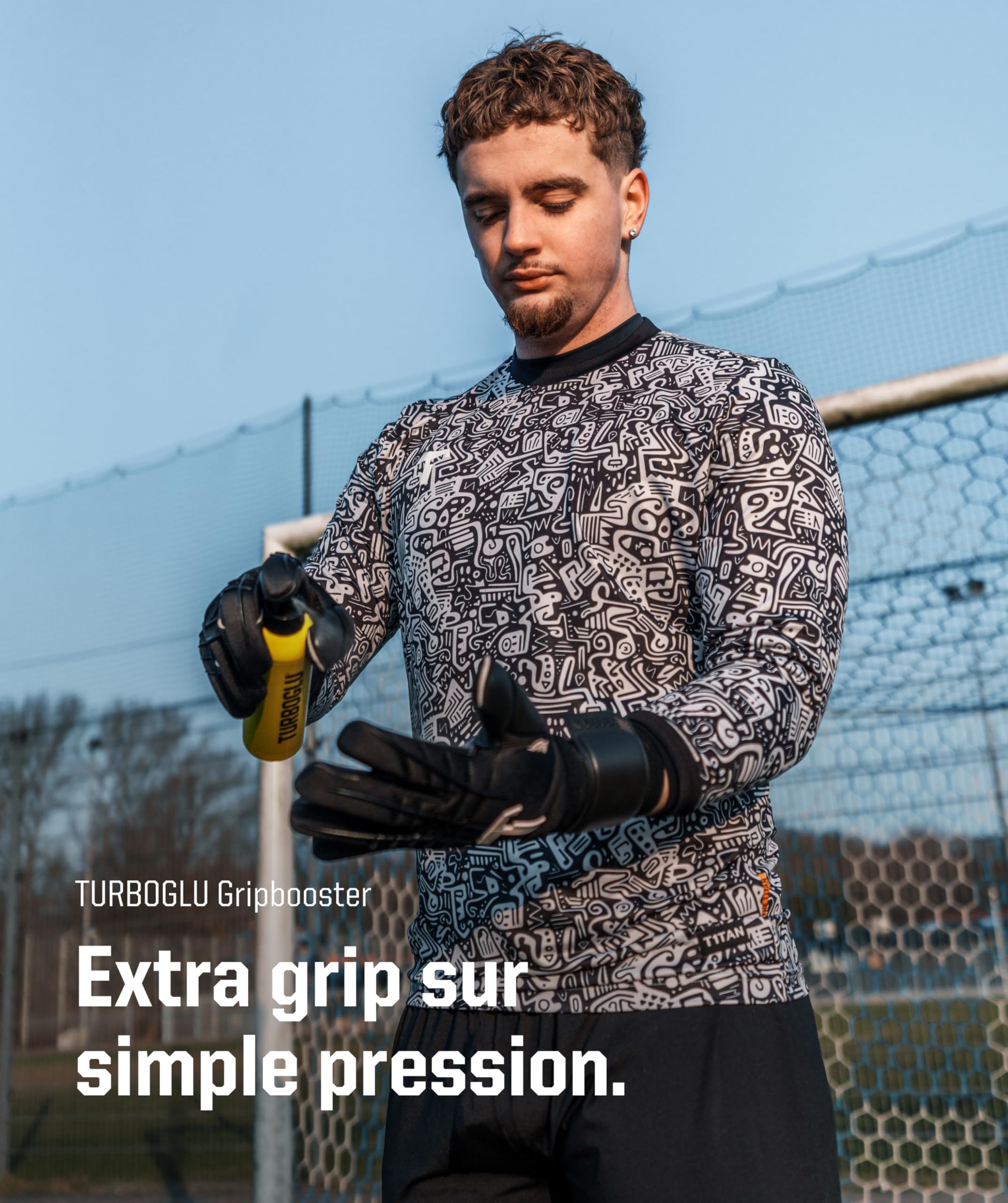 T1TAN Beast - Gants de Gardien de But sans Protection des Doigts - Gants de Football pour Jeunes & Adultes - Unisexe, 4mm Pro Grip - Diverses Tailles & Couleurs