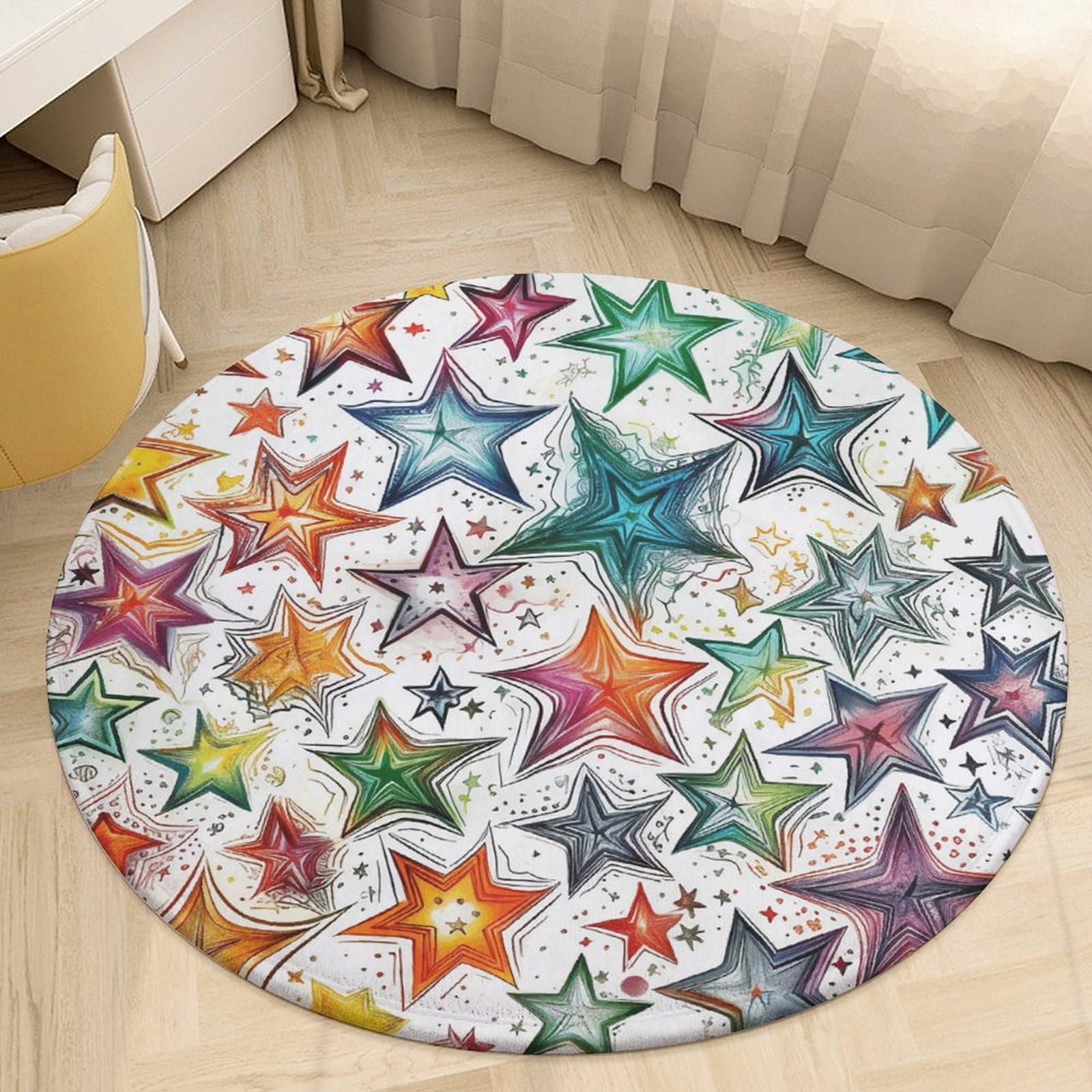 Tapis de sol rond et polyvalent pour entrée séjour et espaces de passage