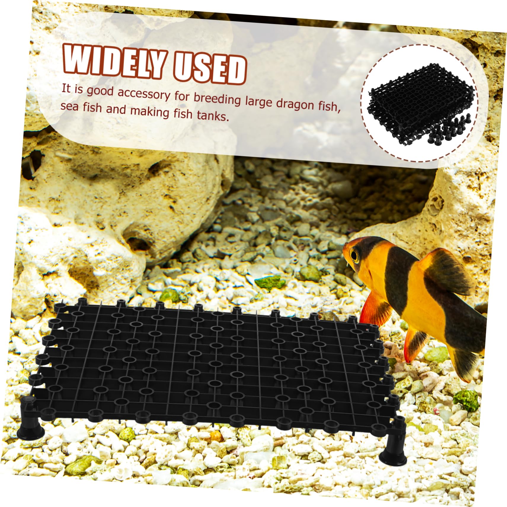 Aquarium Bodenfilterplatte Aus PVC Für Fischtanks Multifunktion Wasserdurchlässig Mit Nagelset