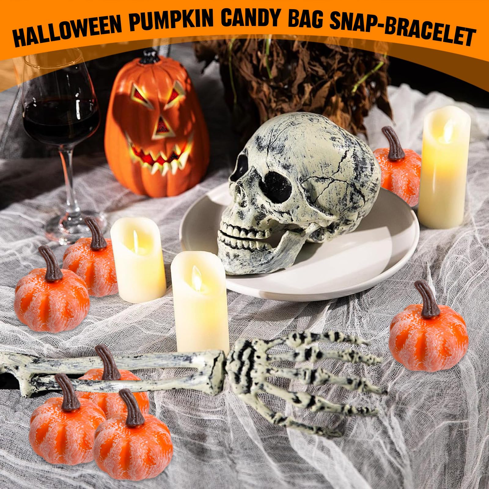 Kentop 12Pcs Déco De Citrouille D'Halloween Citrouille D'Automne Déco