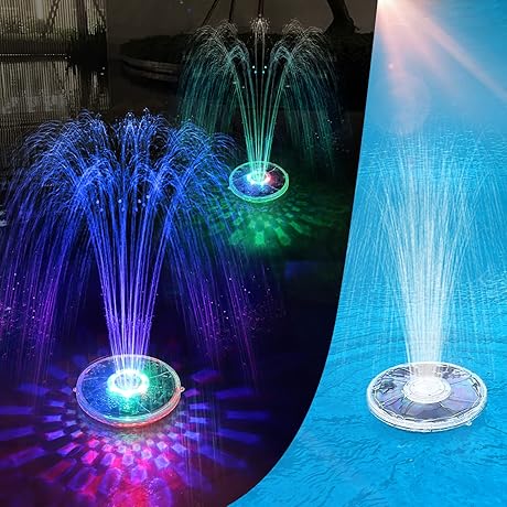 Solar Floating Pool Fountain with Underwater Lights