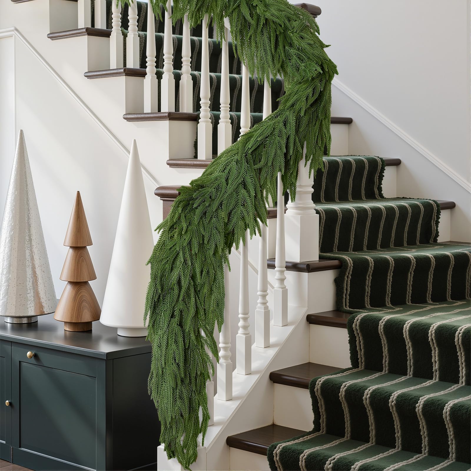 Alupssuc Guirnalda Navidad 270cm,100% PE,Interiores y Exteriores