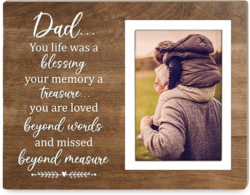 Marco de fotos conmemorativo, marco de fotos para papá, regalos conmemorativos por pérdida de padre amado, marco de fotos de recuerdo o regalo