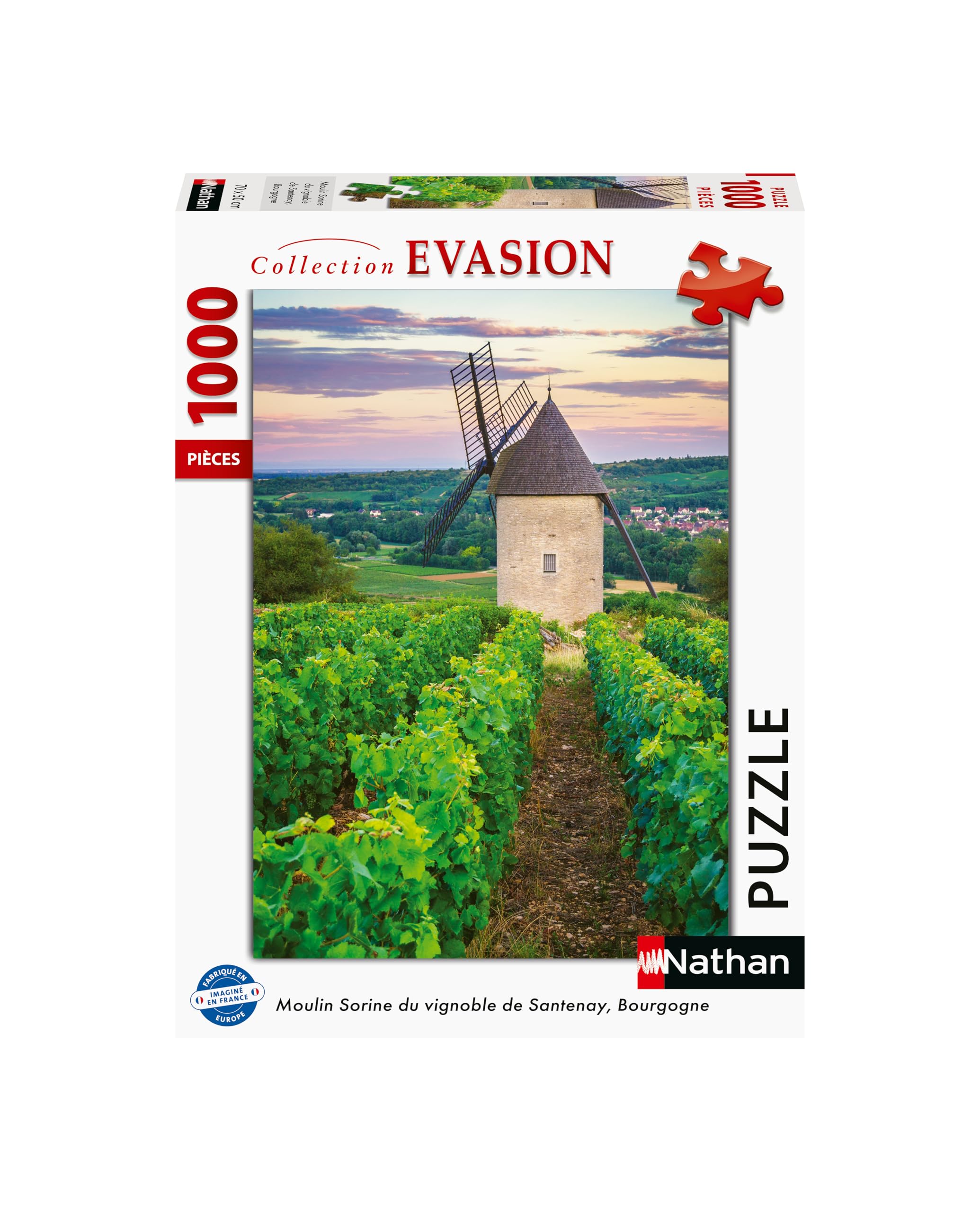 Puzzle Nathan 1000 Pezzi – Panorama Di Roma – 98x37,5 Cm – Colosseo, San Pietro, Fontana Di Trevi – Per Adulti E Ragazzi - 2