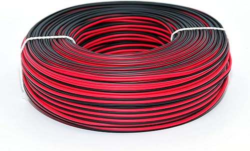 Lazsa 6038R100 Cable Paralelo Rojo/Negro 2X0,75. PVC, Negro/Rojo, 100 MTS