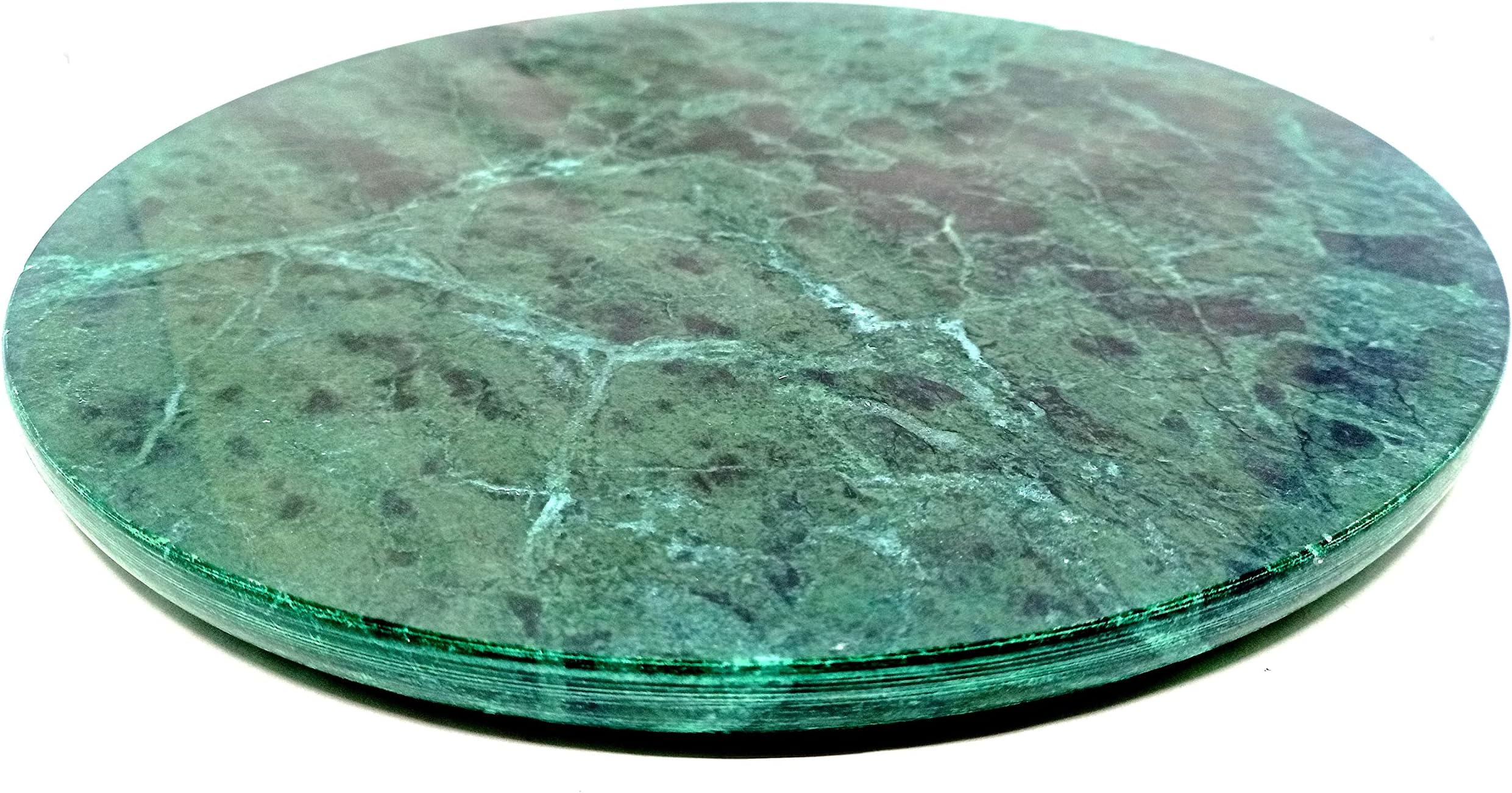 URBAN HAAT Marble Chakla/ Roti Maker Rolling Board, 10 inch, Green