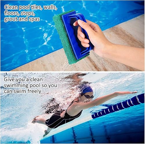 Miniatura 5 de Tioncy Juego de 60 cepillos para fregar con mango a granel, 50 piezas de cepillo de mano para piscina, 10 piezas de cepillo reutilizable para