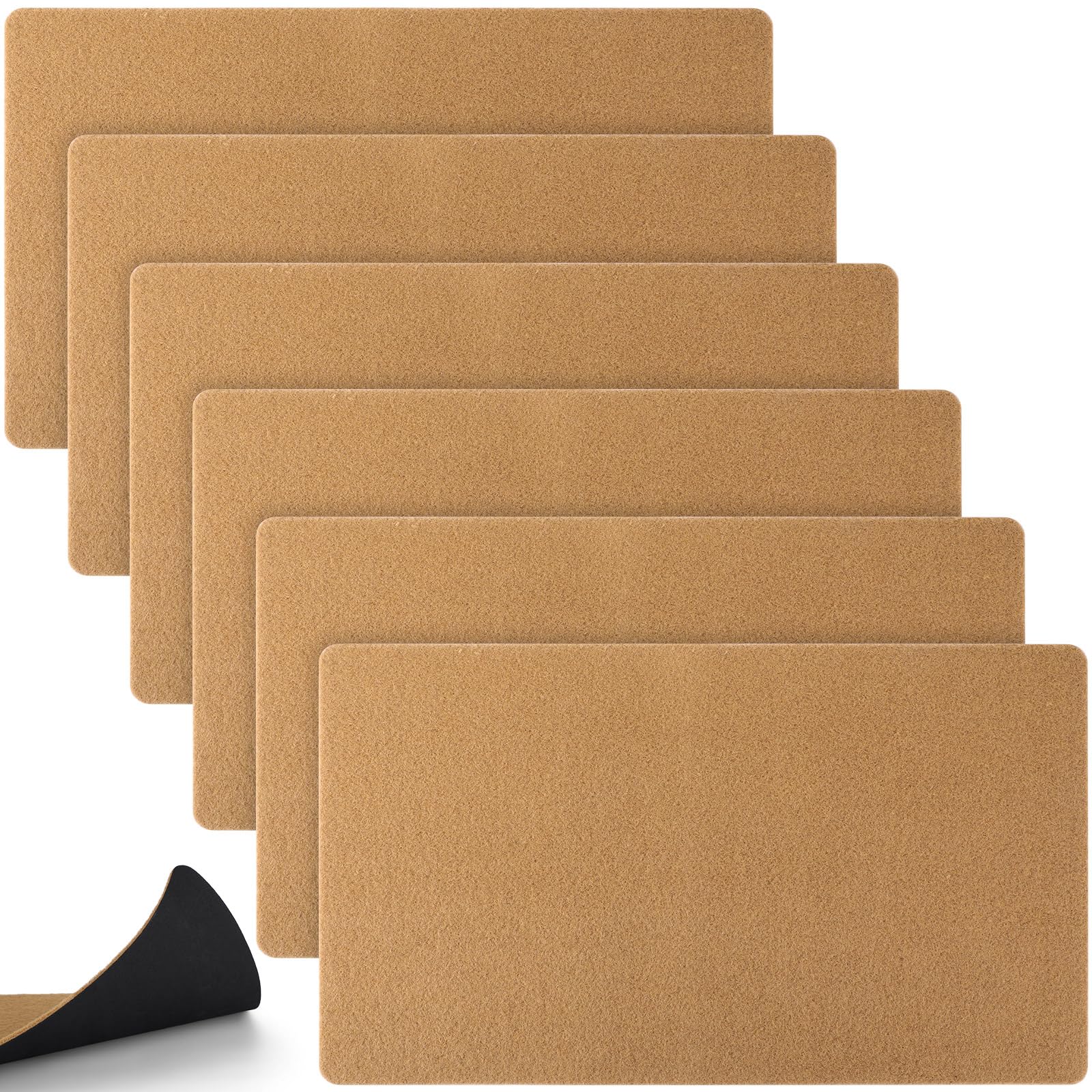 Tinideya 6 Pcs Coir Doormat Bulk Welcome Mat for Crafting Painting Artificial Blank Plain Door Mat with Non Slip Rubber Backing Doormat for DIY