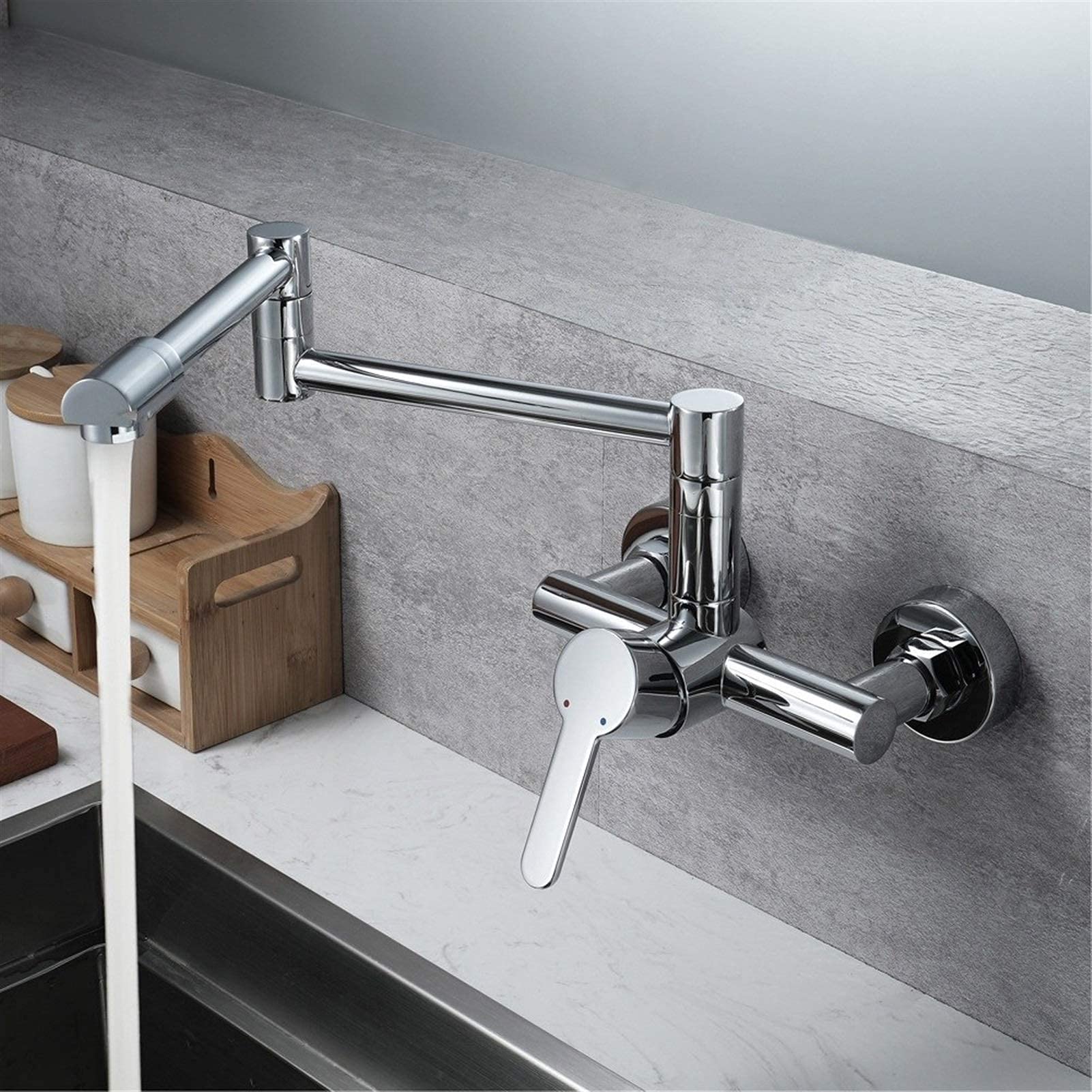 Faucets,Embedded Kitchen Mixer Taps Plating Brass Lever Sink Taps Giraffe Basin Faucet with Swivel Spout