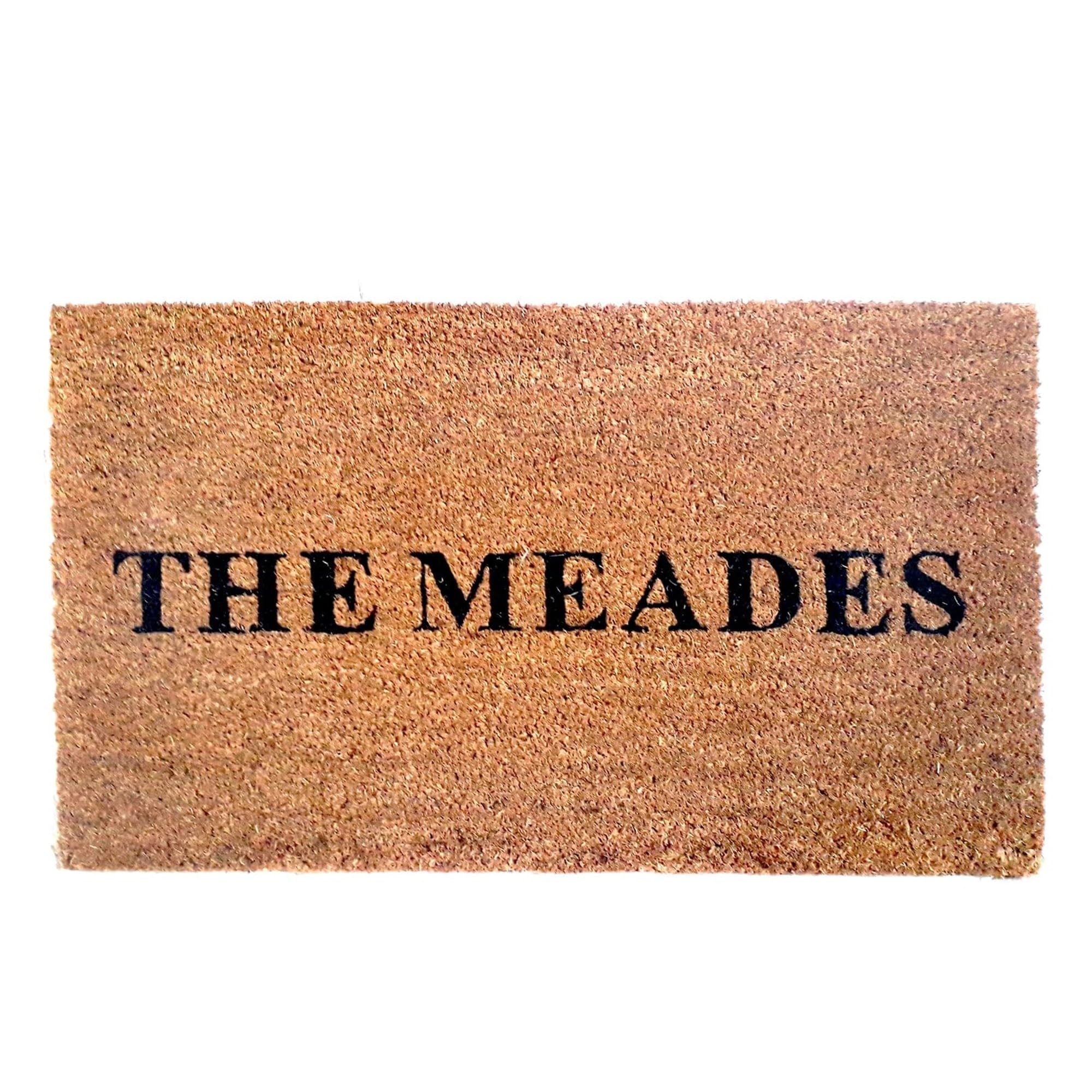 SupplyCentral Customized Door Mat, Non-Slip Coco Coir Doormat for Home Entrance, Office, Outdoor & Indoor, Personalized Floor Mat, 45 x 75 cm, Custom Print Single Line Text, Design 7
