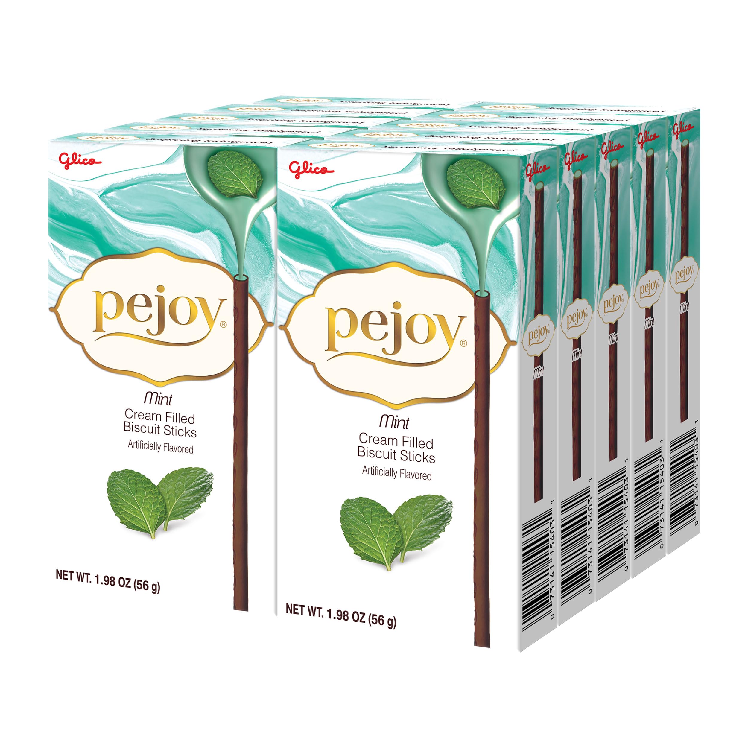 Amazon.com: Glico Pejoy Mint Cream Filled Cocoa Biscuit Sticks