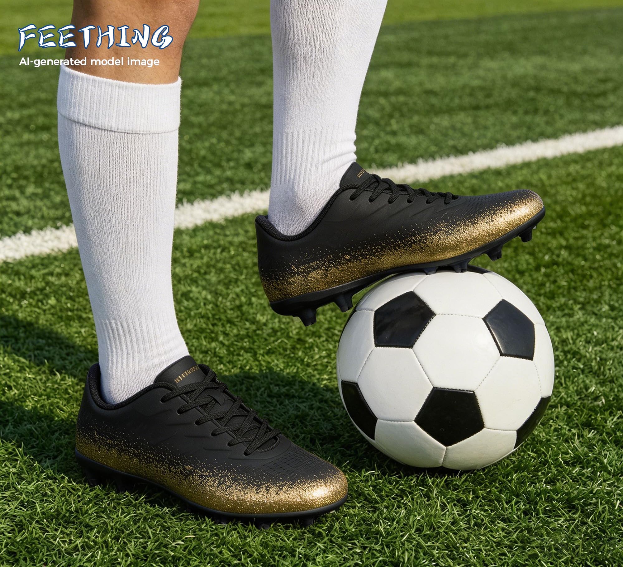 Botas de Fútbol Unisex Adultos Hombre Mujer - para Césped Natural y Artificial Ligeras y Cómodas