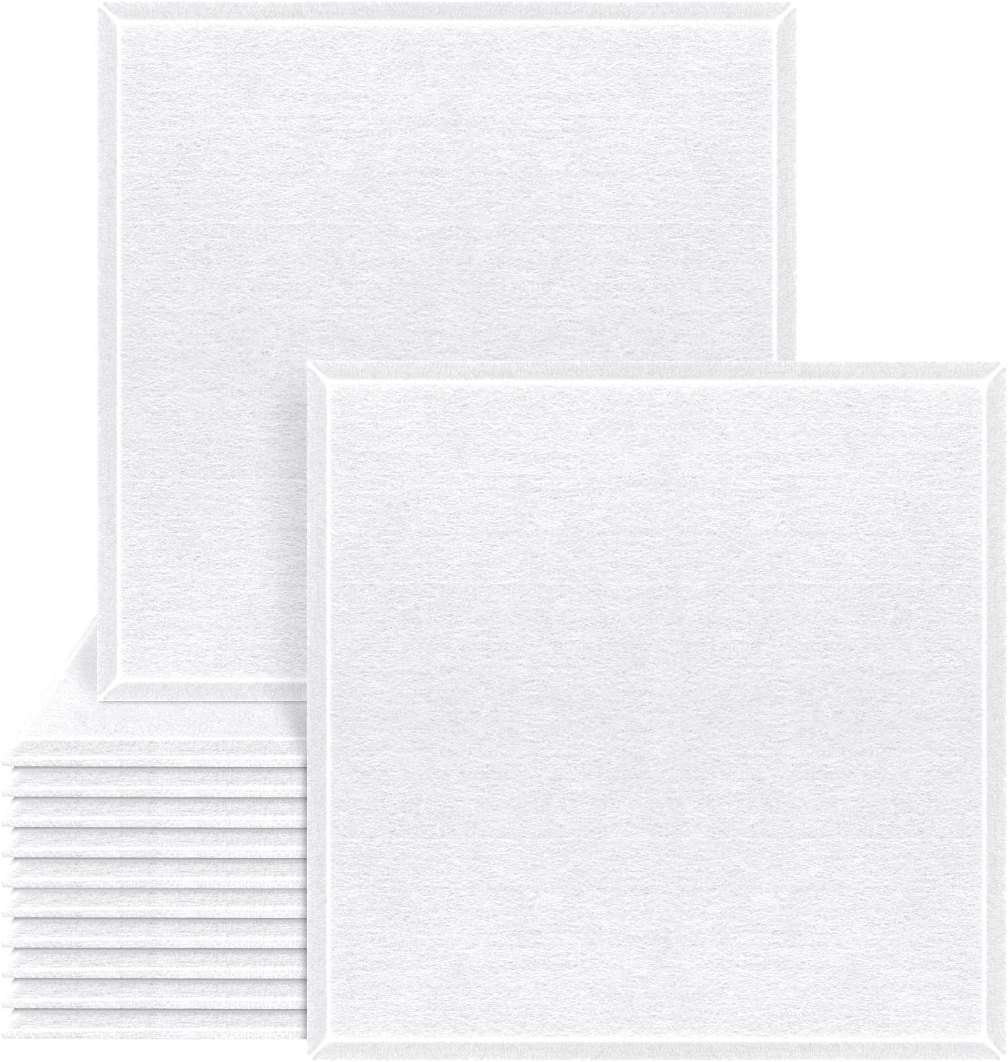 Upgraded 12 Pack Acoustic Panels Sound Proof Foam Panels Sound Proof Padding, 12"X12"X 0.4" High Density Bevled Edge Sound Panel, Idea for Acoustic Treatment & Wall Decoration (White)