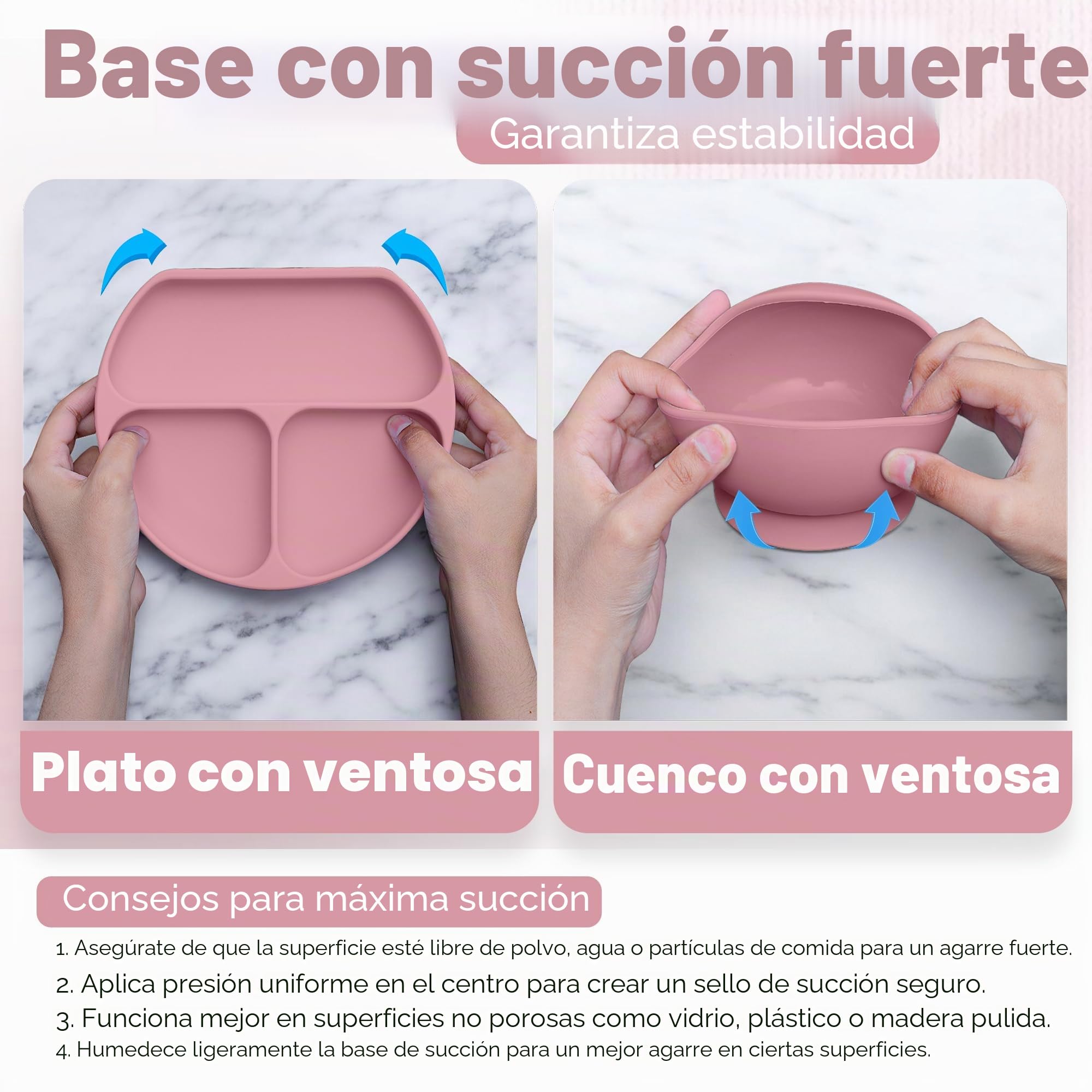 O'doe Juego de 17 piezas de alimentación de silicona sin BPA | Platos de succión gruesos y suaves, cuenco de comida para bebés, tenedor y cuchara de madera y más | Haz que la hora de comer sea