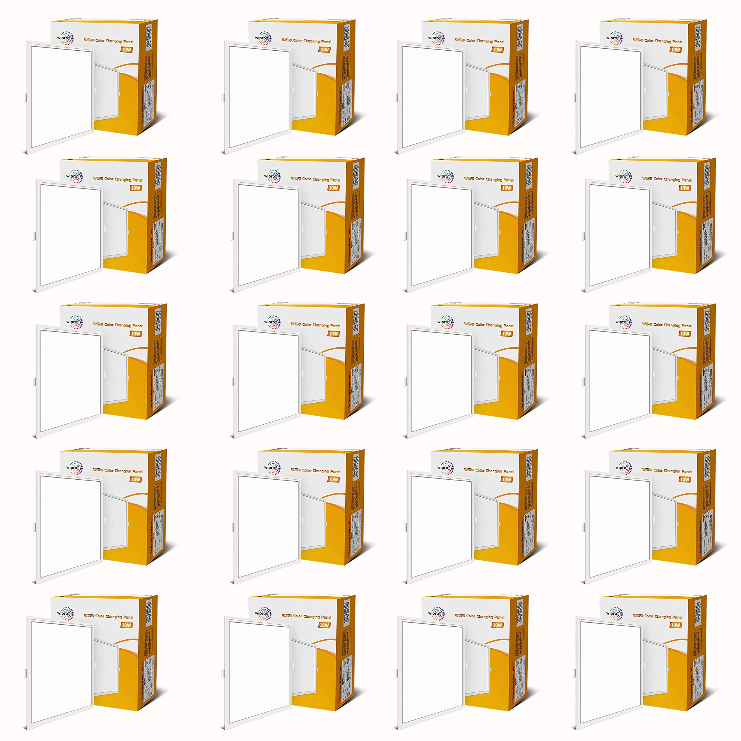 wipro Garnet 10W Wave CCT Square Panel | Colour Changing Panel | Warm White, Neutral White, Cool White | Trimless & Sleek Design | Recessed Downlighter for False Ceiling | Pack of 20 (B0C1YN119M) Amazon Price History, Amazon Price Tracker