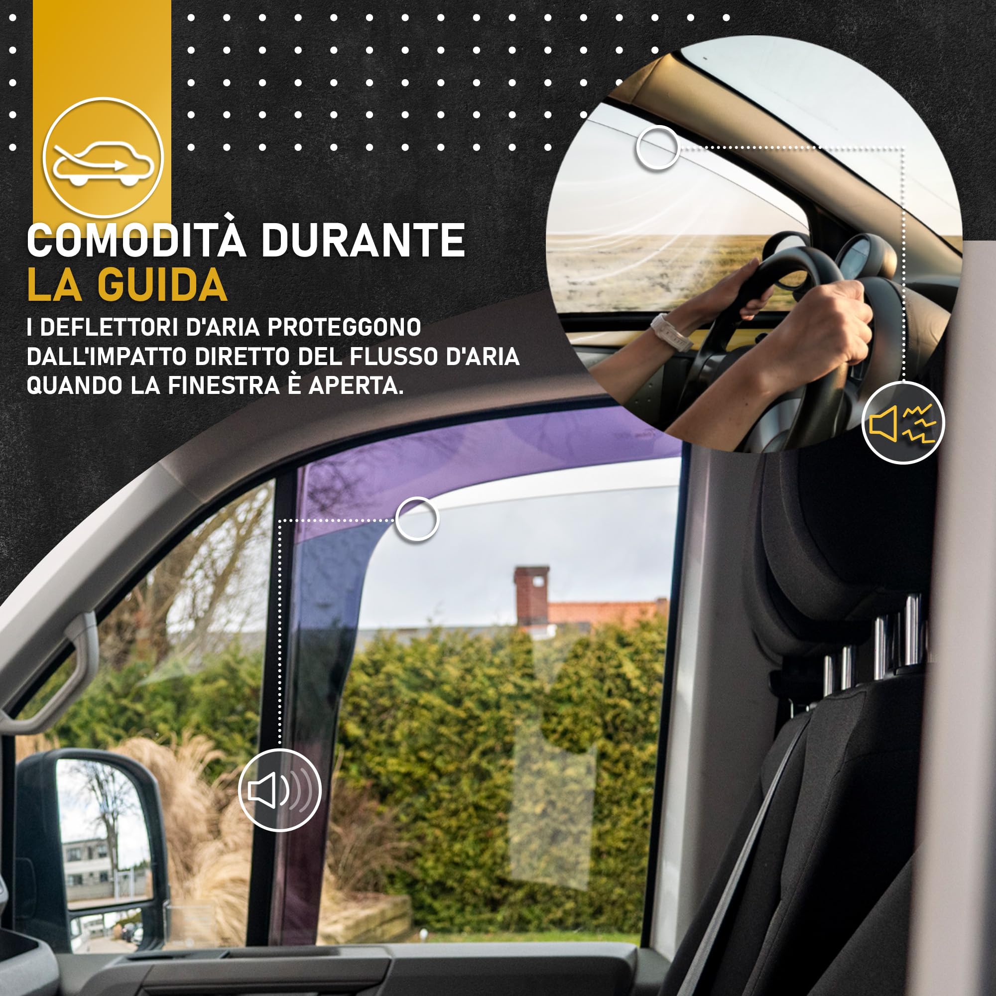 Deflettori Vetri Laterali HEKO Per Ford Transit Custom 2023+ - Oscurati, Antipioggia - Foto 8