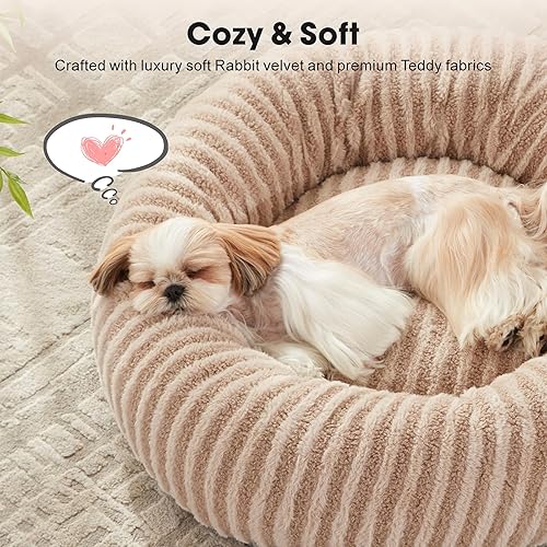 Miniatura 3 de MIXJOY Camas para perros pequeños, cama lavable para perros con funda extraíble, cama pequeña para gatos de interior, camas suaves y calmantes tipo