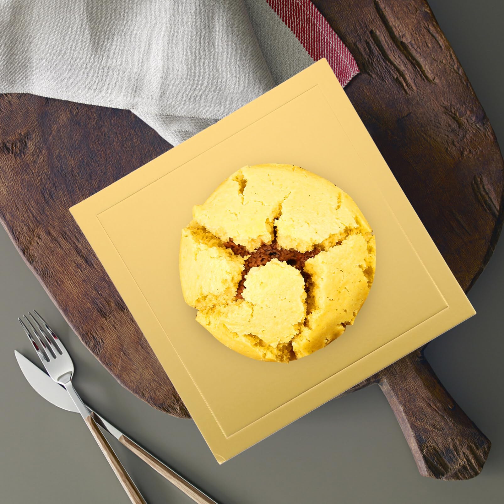 5 Pezzi Di Torta Oro Tappetino Di Carta Cheesecake Base Di Servizio Per Torta Fornitura Di Cottura Basi Per Torta Di Partito Basi Per Torta Quadrate Vassoi Per Torte Accessori Per