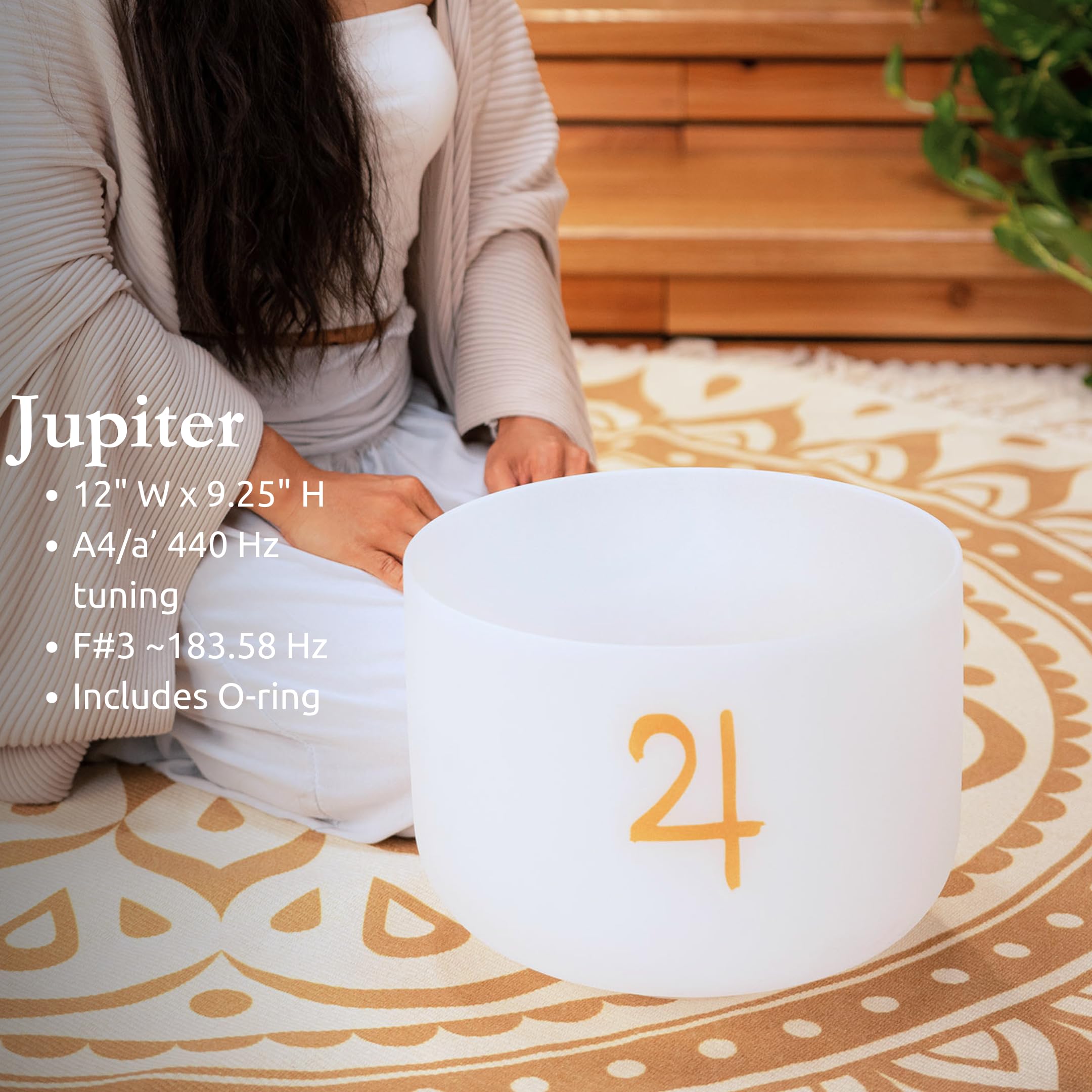 Meinl - Campana tibetana in cristallo Sonic Energy 30,5 cm, nota F#3, quarzo planetario di Giove ad elevata purezza, per meditazione, ASMR, terapia del suono, yoga