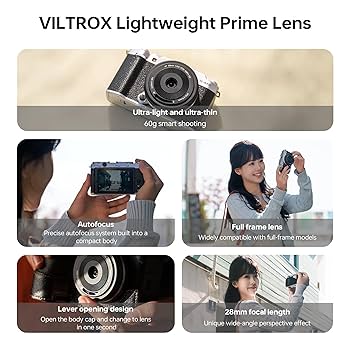 Amazon.com : VILTROX AF 28mm F4.5 f/4.5 XF Pancake Lens for