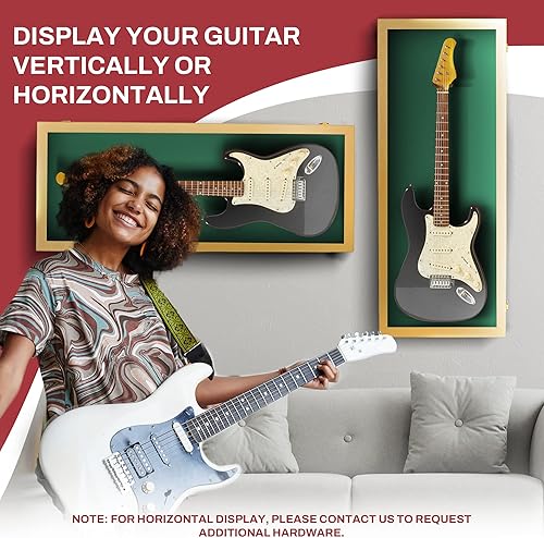 Miniatura 193 de PENNZONI Vitrina para guitarra eléctrica, estuche acrílico para guitarra eléctrica, soporte de pared, estuche de pared para guitarra hecha de marco