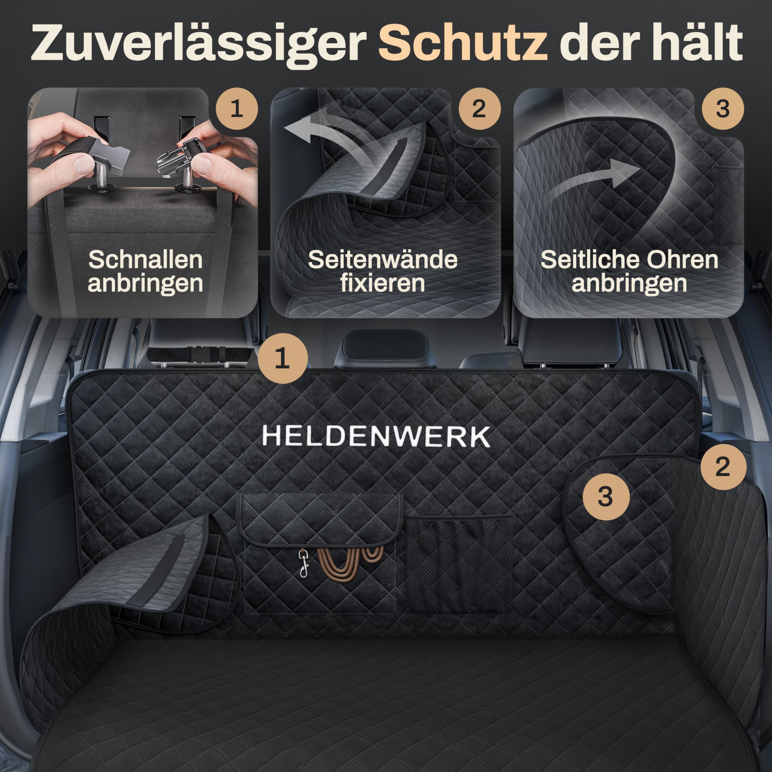 Hondendeken Auto Kofferbak – Waterdichte Kofferbak Bescherming voor Hond Autobeschermhoes – Blije Snuitjes