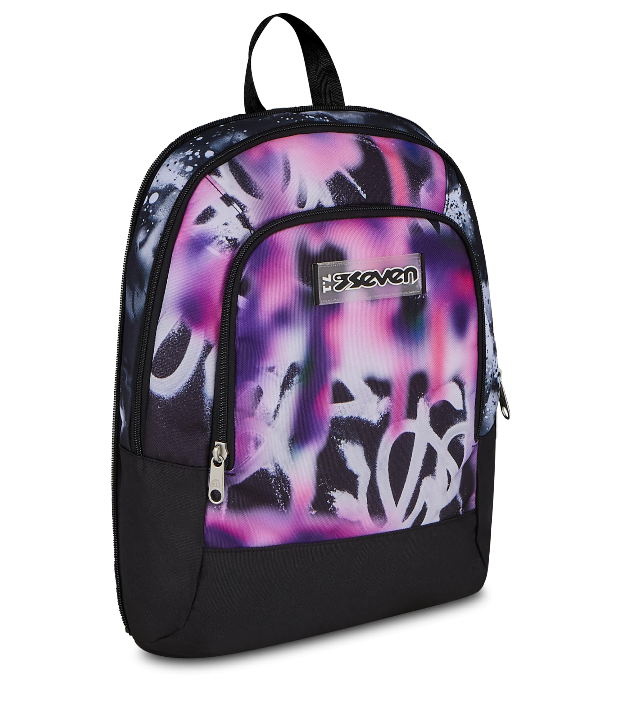 Seven Trolley Scuola Jack 8 Ruote Detach BUZZY NOTE GIRL, Nero, 43 L, Scomponibile, Zainetto staccabile, 4 in 1, Cross-over System, Tasche multifunzione, Scuola elementare e media, Bambina, Ragazza,
