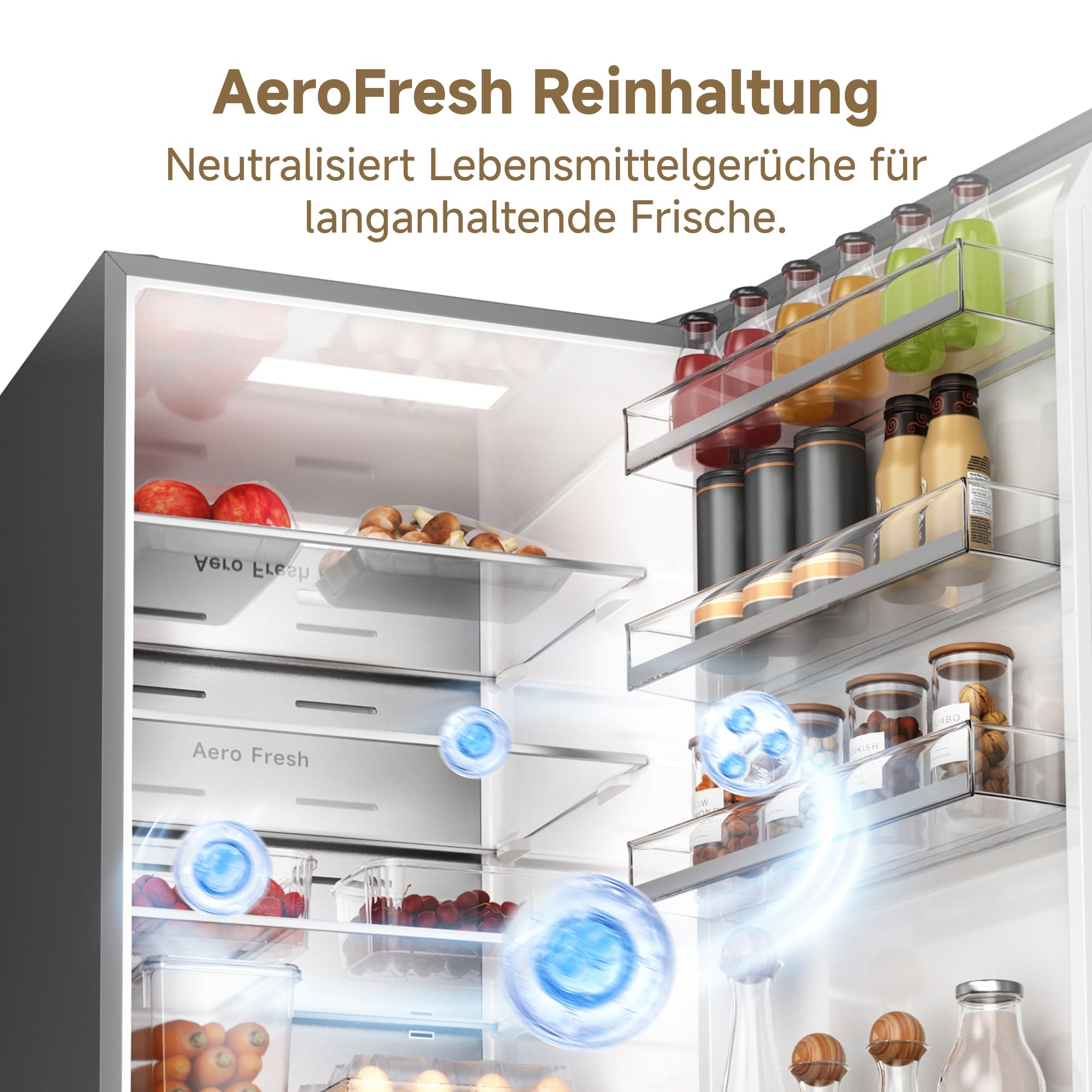 dreame Mega Pro 409 L Kühlschrank mit SpaceBoost Mega-Kapazität, schlankem Design, schneller und gleichmäßiger Kühlung, FreshFlex Multi-Modus-Zone, AeroFresh Reinhaltung und vereisungsfreier Funktion