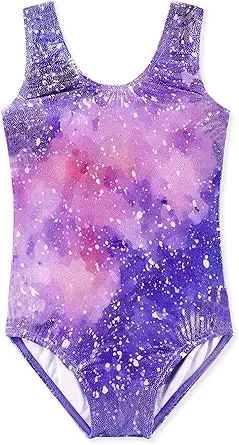 HOZIY Long Sleeve Leotards for Girls Gymnastics Kids Toddler Tumbling Outfits Floral Unicorn Galaxy Rainbow Stripe Pattern