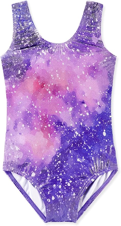 HOZIY Long Sleeve Leotards for Girls Gymnastics Kids Toddler Tumbling Outfits Floral Unicorn Galaxy Rainbow Stripe Pattern