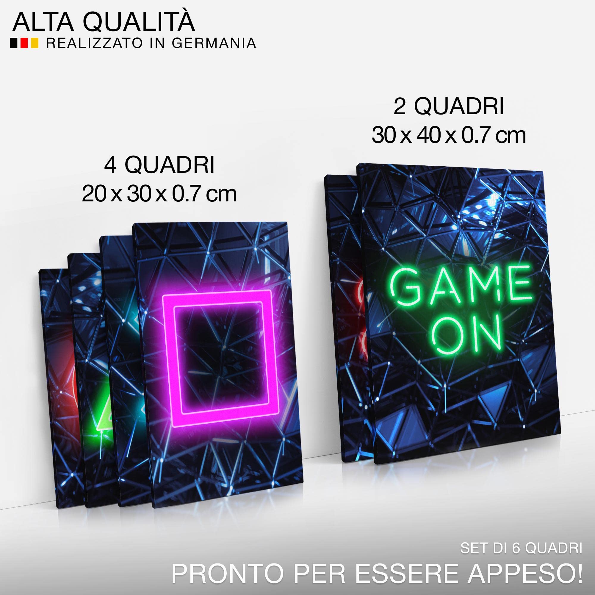 Quadros Gioco Di Console Di Gioco - Nessuna Cornice Necessaria - Collage Moderno Gamer - Abbastanza Ragazzo Adolescente - N002663b