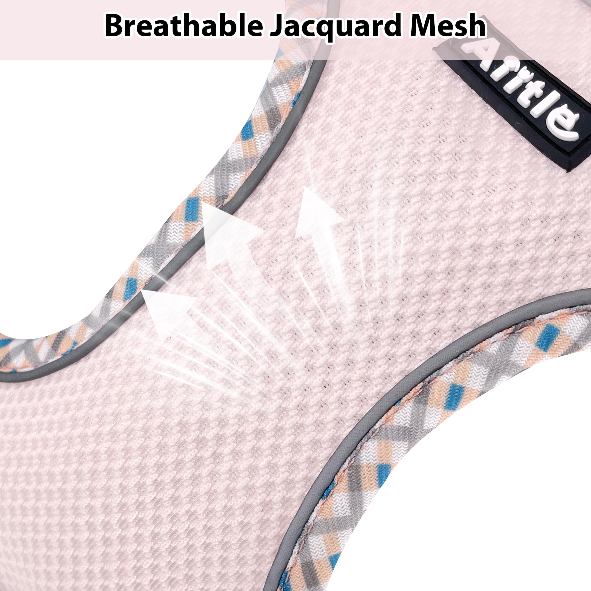 AIITLE Tiny Dog Harness, Lightweight Mesh Step-in Vest for Puppy Reflective & Escape-Proof Design with High-Stick Magic Tape - Image 2