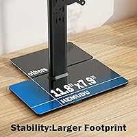 Vista 2 de Soporte de escritorio independiente elevador de montaje para monitor de computadora LCD individual para pantalla de 13 a 32 pulgadas con giro