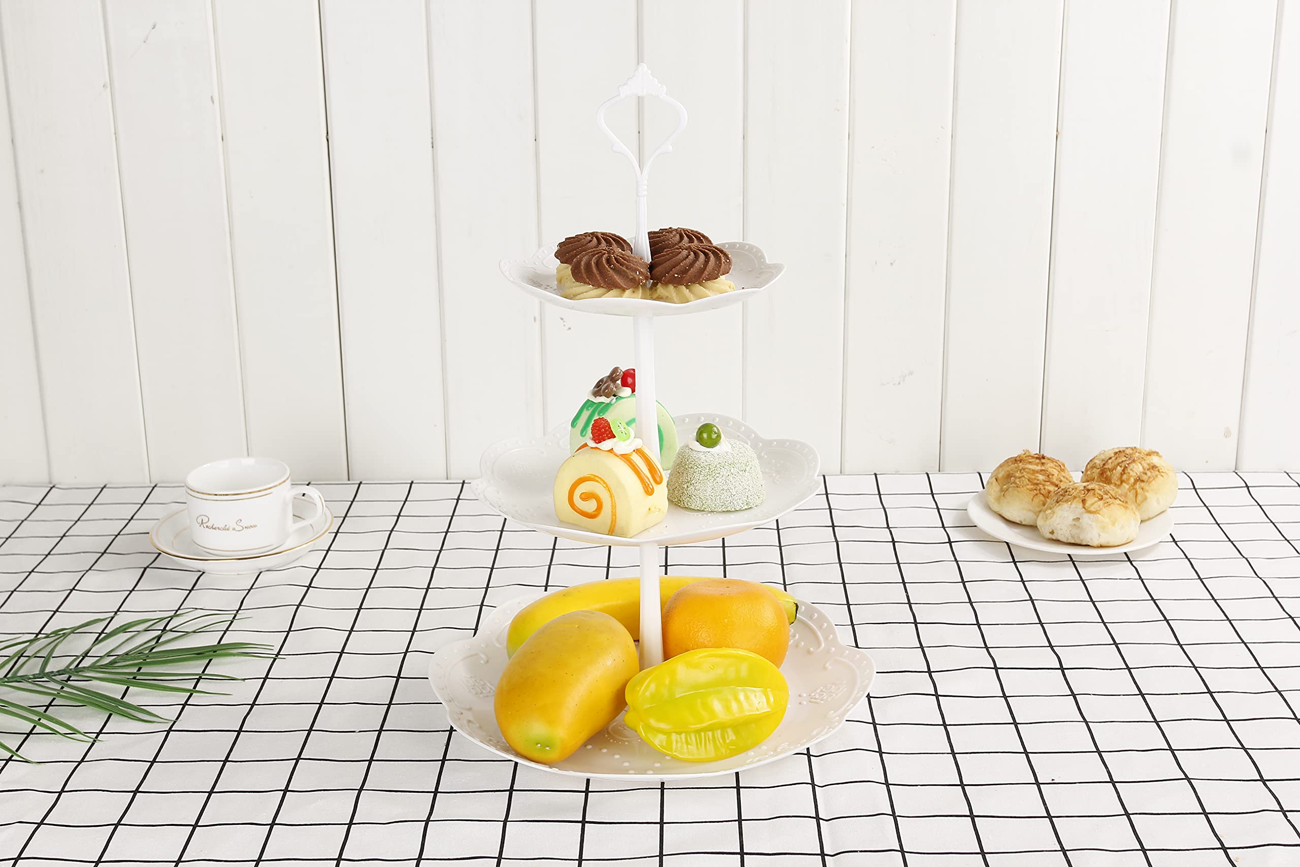 Lot De 2 Présentoirs À Gâteaux En Carton À 3 Étages - Support Pour Cupcake - Tour À Dessert