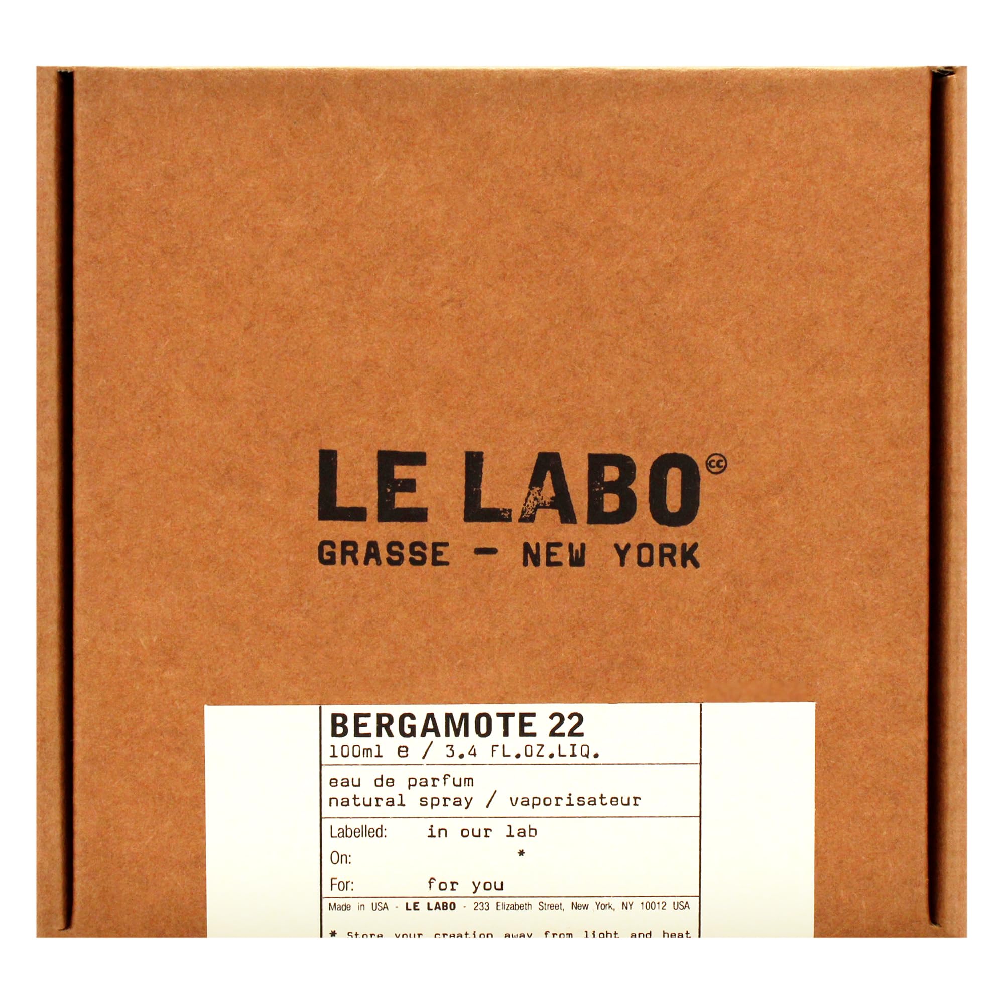 Amazon.com : Bergamotte 22 by Le Labo for Unisex - 3.4 oz EDP