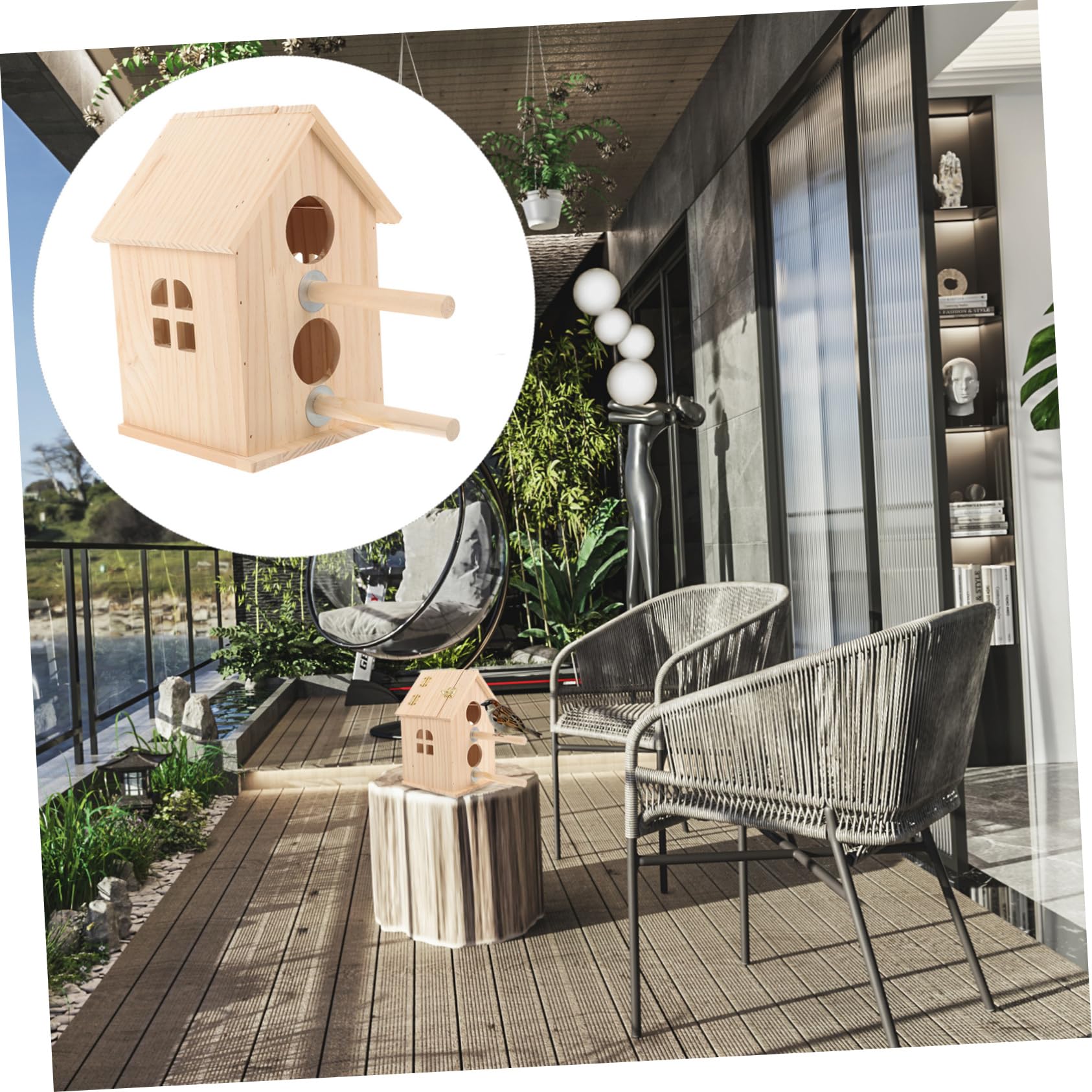 Sosoport Nido per Cocorite e Uccelli Box per Riproduzione e Nidi Habitat Confortevole per Allevamento Uccelli Facile da Installare e Accessori per e