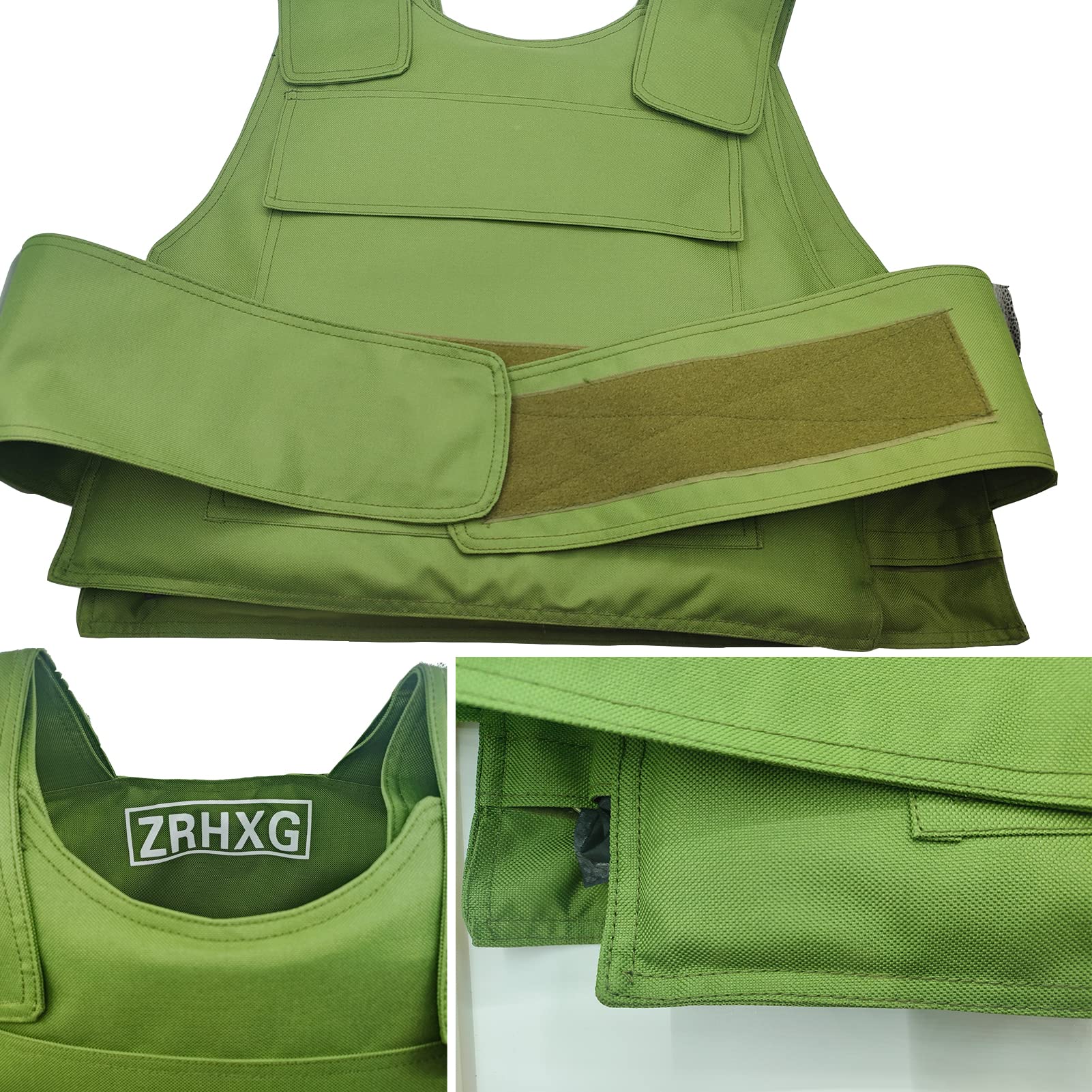 Schusssichere Weste Militär Kugelsichere Schutzweste, Schusssicher Ausrüstung Einstellbar Sicherheitswesten Taktische Ballistische K?Rperpanzer, Es Gibt Taschen Vorne und Hinten