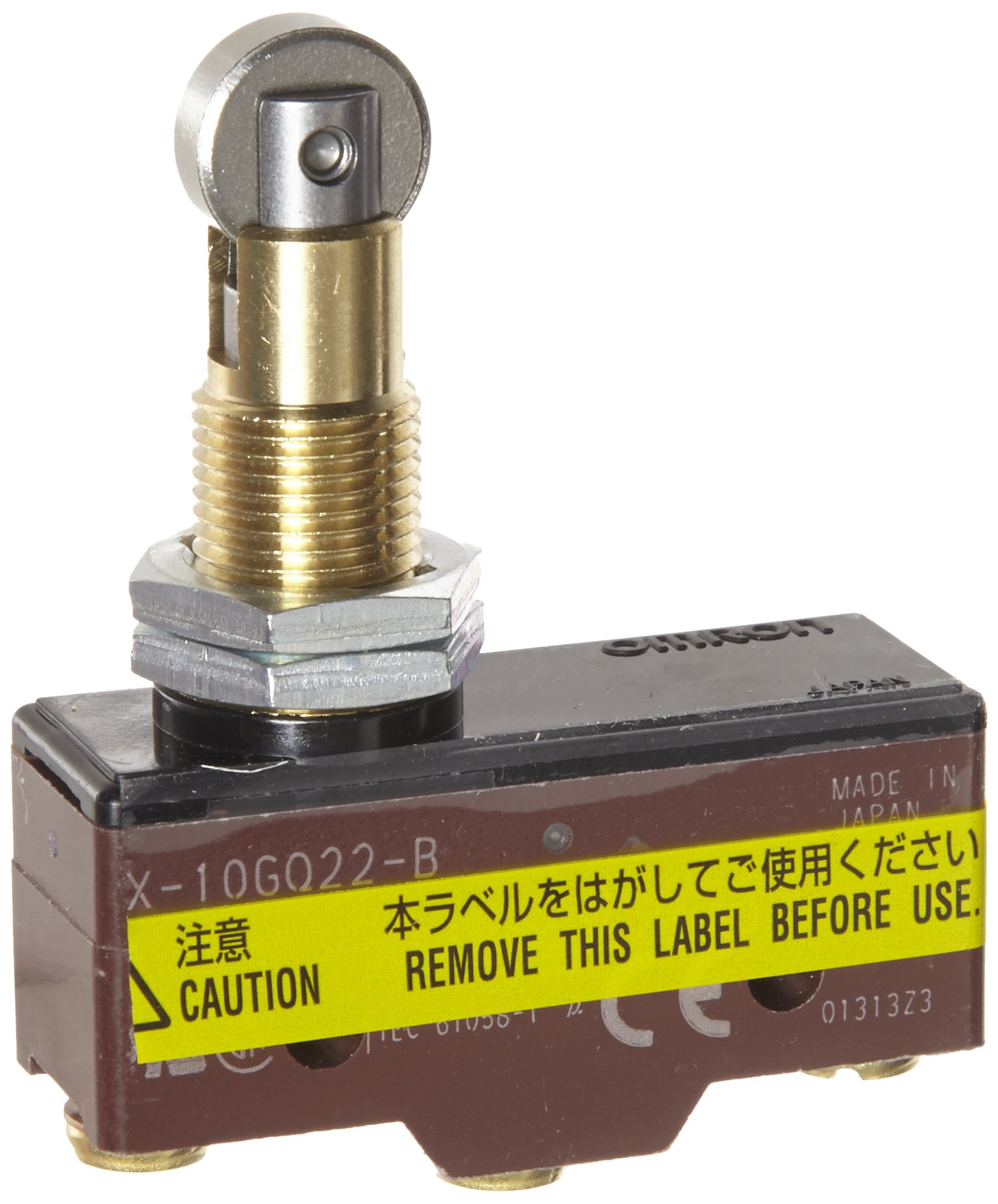 Omron X-10GQ22-B General Purpose Basic Switch, Built In Magnetic Blowout, Screw Terminal, Panel Mount Roller Plunger, 0.9mm Contact Gap, 10A at 125VDC Rated Current