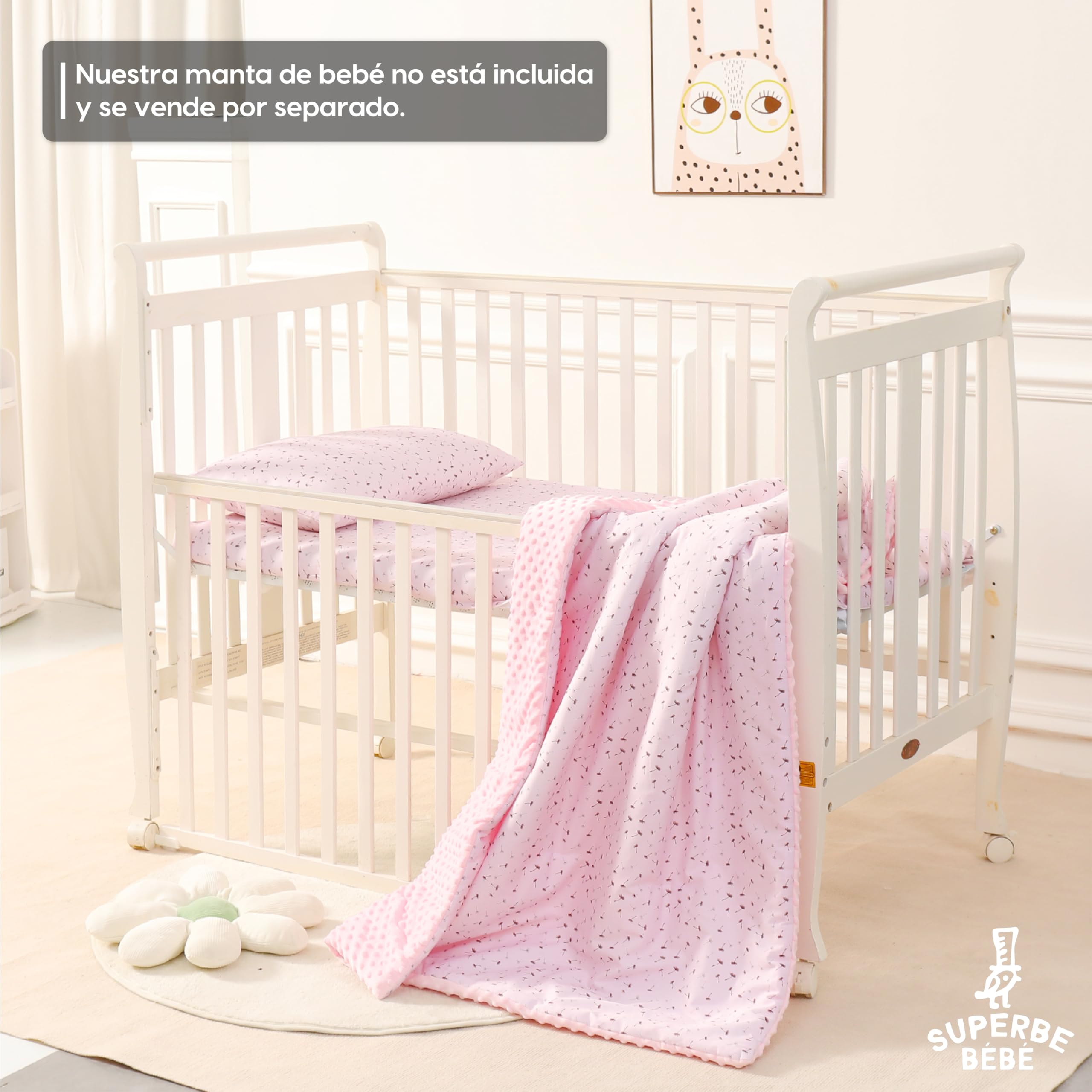 Almohada Infantil con Funda De Almohada Estampada 33x45 Cm De Algodón Oeko-Tex - Cojín Cuna Bebe Y Niños- Cojin Pequeño para Bebés para Siestas En La Guardería, Escuela Y Viajes - 1 Año 2 Años