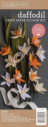 Miniatura 8 de Creativity Street Lia Griffith LG40003 - Kit de papel crepé, flores de ranúnculo, varios tamaños, los colores pueden variar 29 unidades