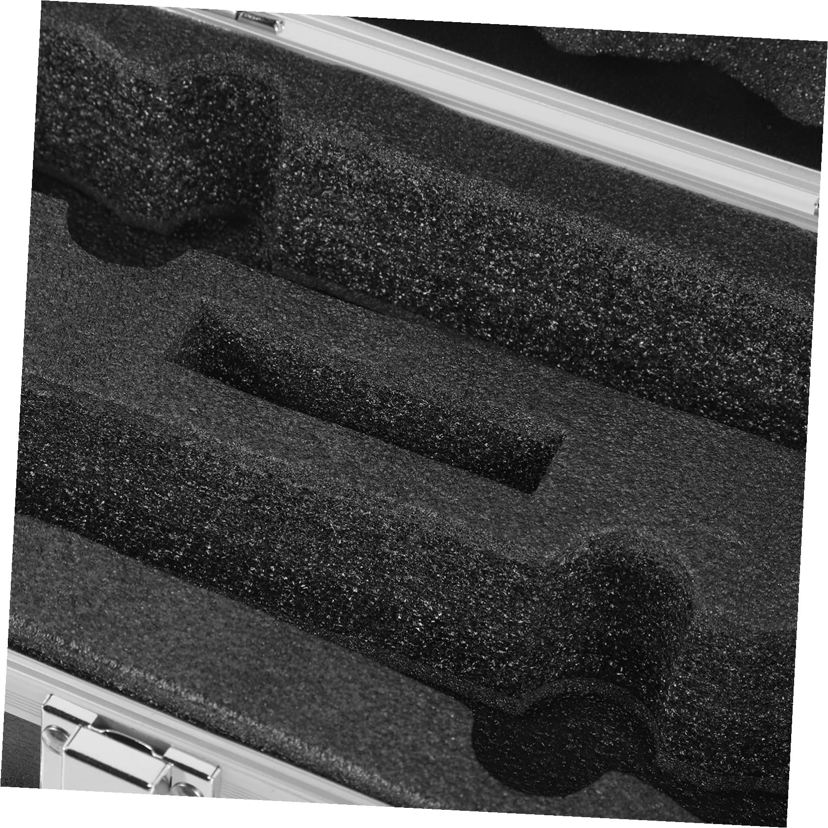 Professioneller Mikrofonkoffer mit Griff aus Abs und Aluminiumlegierung Hartschaliges Gehäuse mit Dreilagigem Schaumstoff Schutz für Handmikrofone Reisen