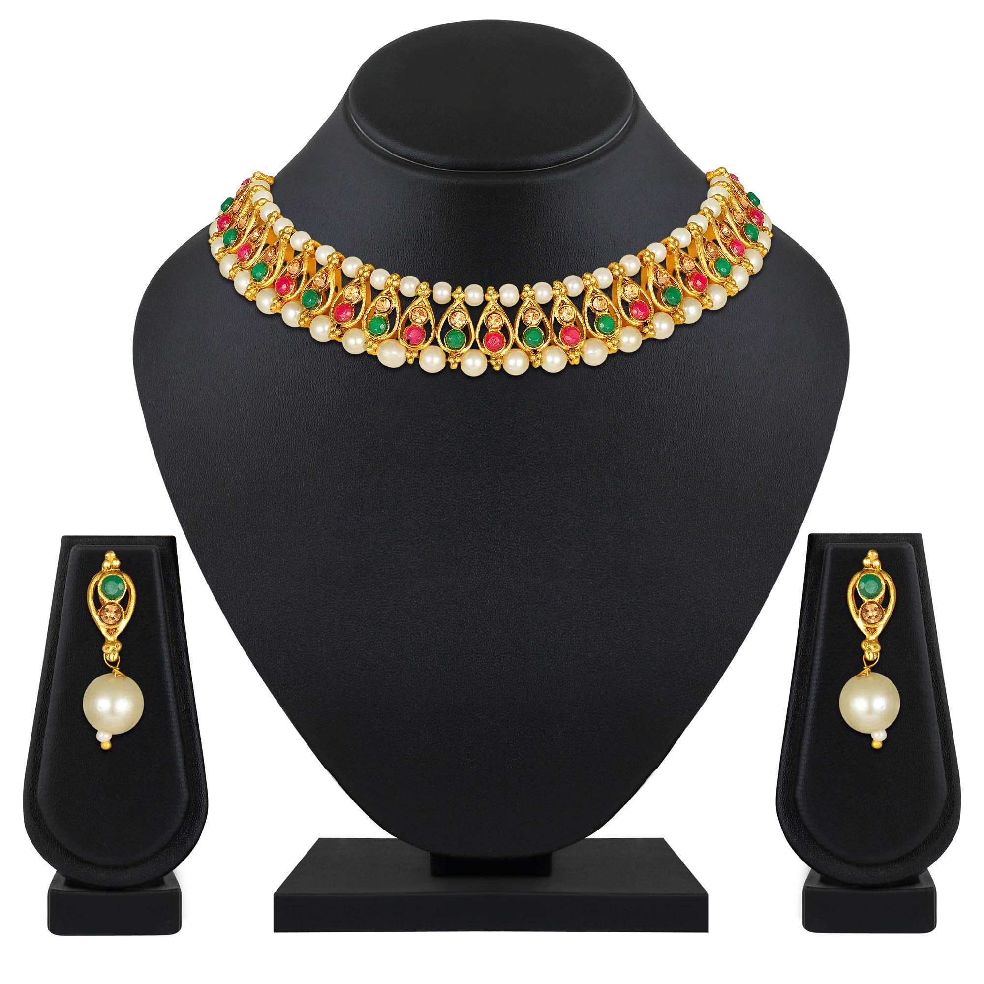 Choker Traditional Pearl Necklace Set