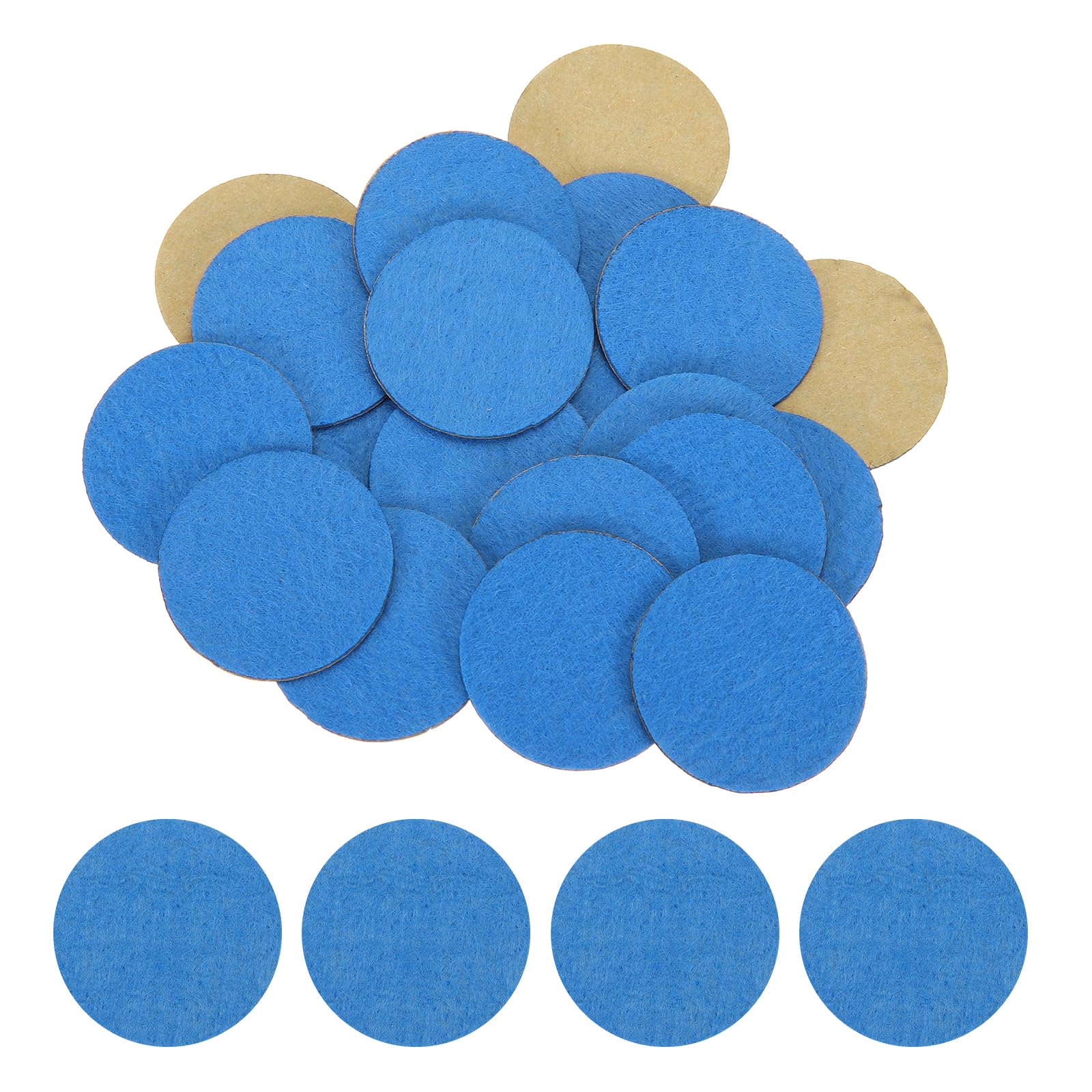 HARFINGTON 100pcs Adhesive Felt Circles 38mm 1.5" Blue